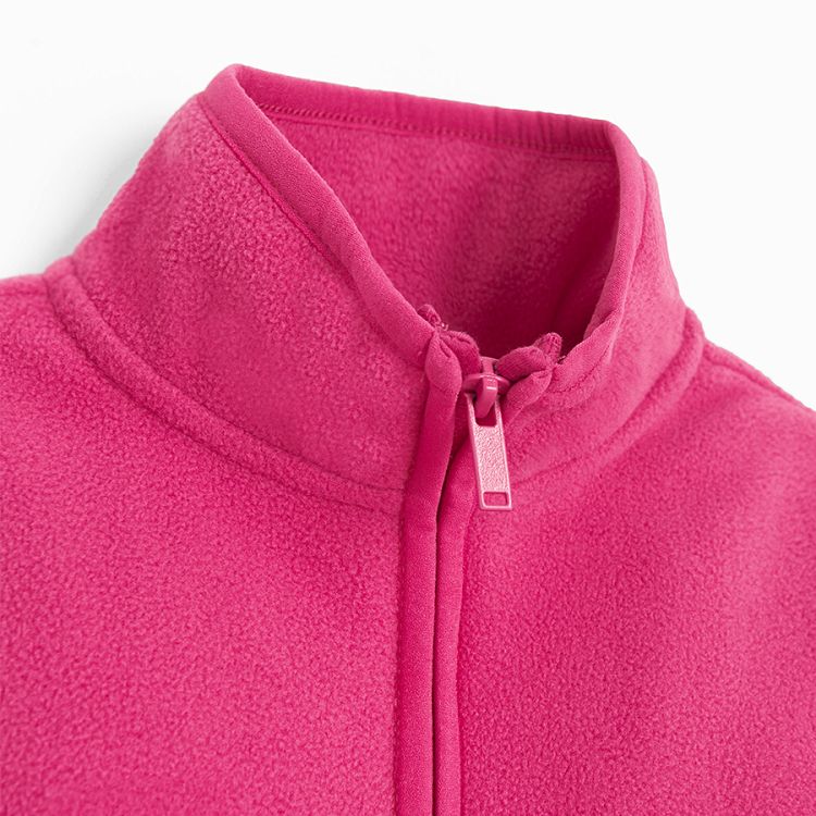 Fucshia zip through sweatshirt