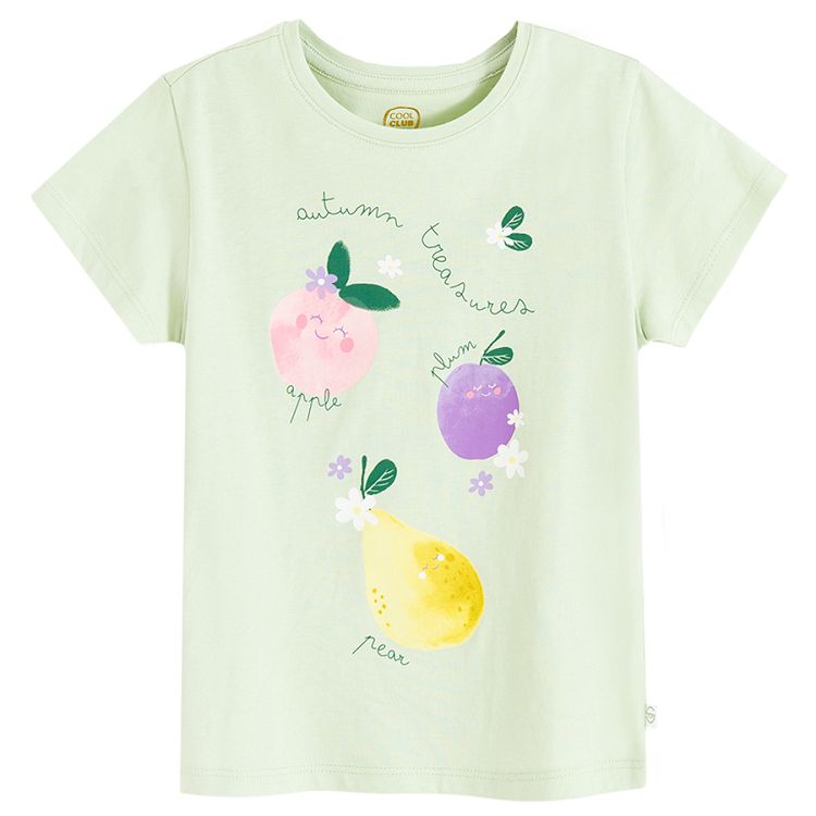 Green T-shirt with fruit print