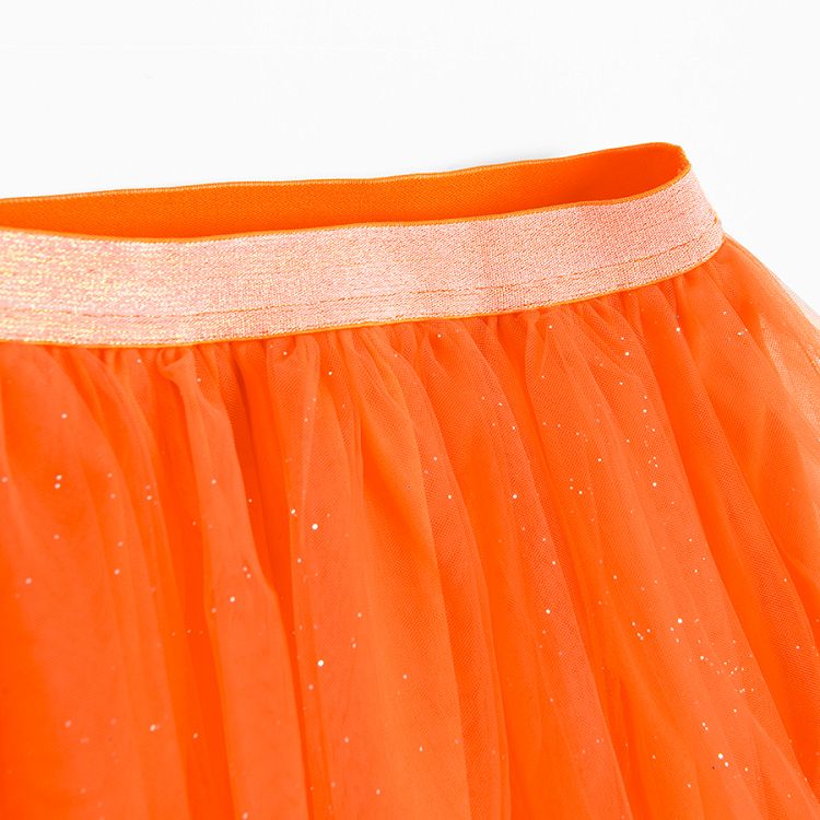 Orange tulle sparkly skirt