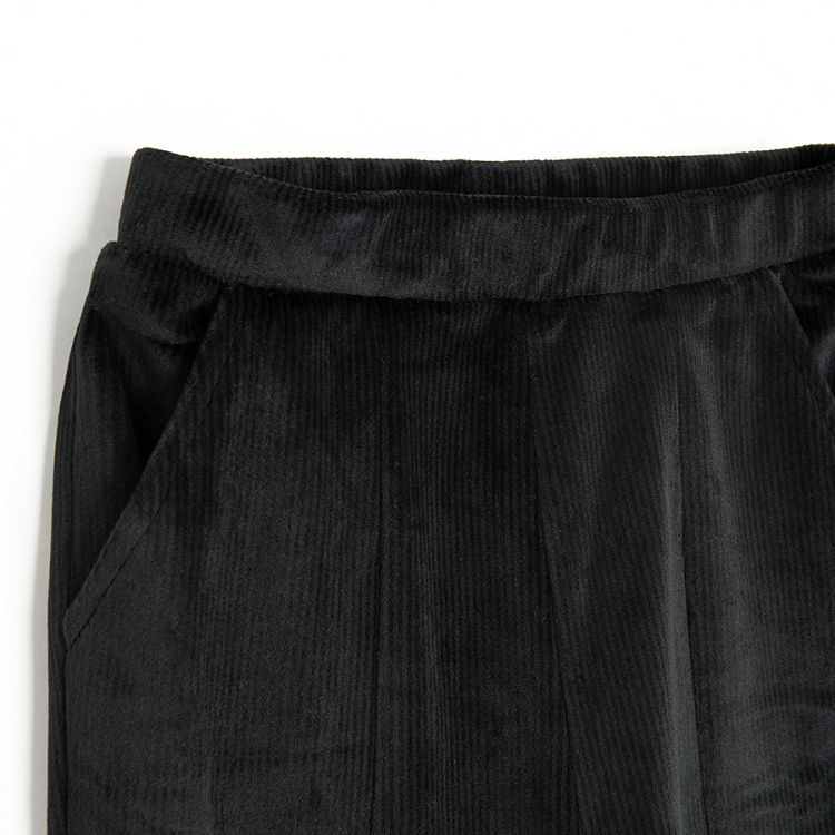 Black wide leg jogging pants