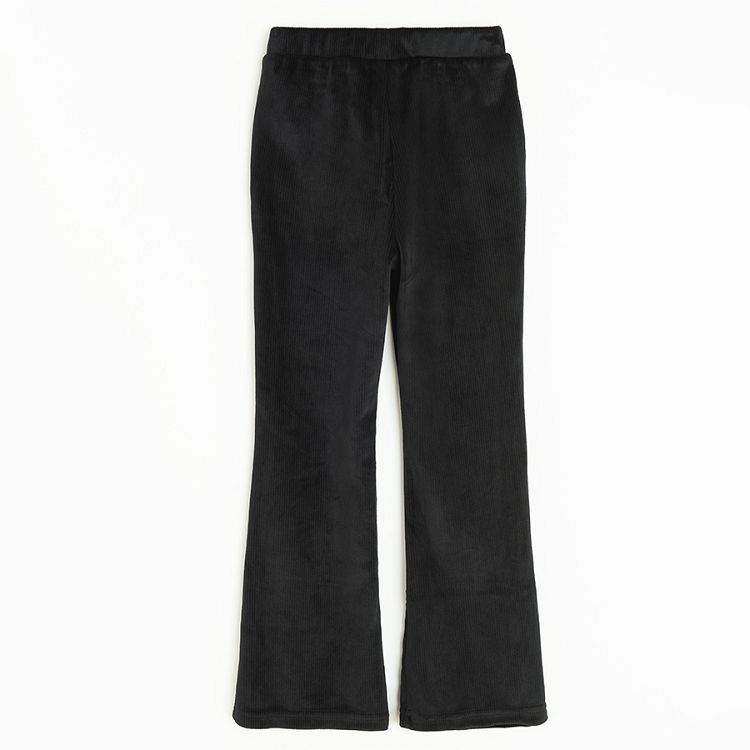 Black wide leg jogging pants