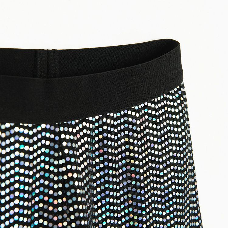 Wide leg jeggings with rhinestones