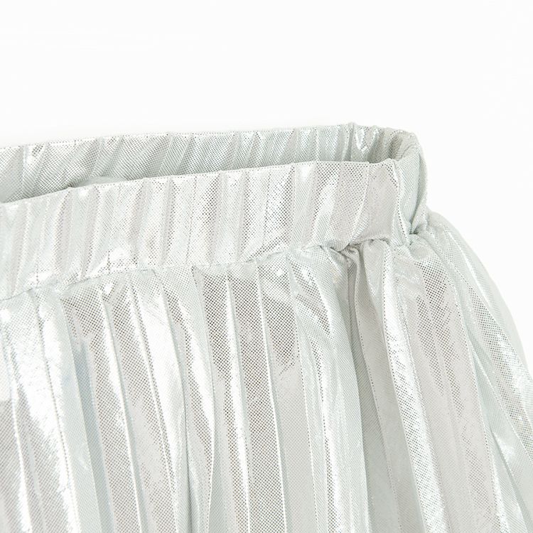 Silver pleated skirt