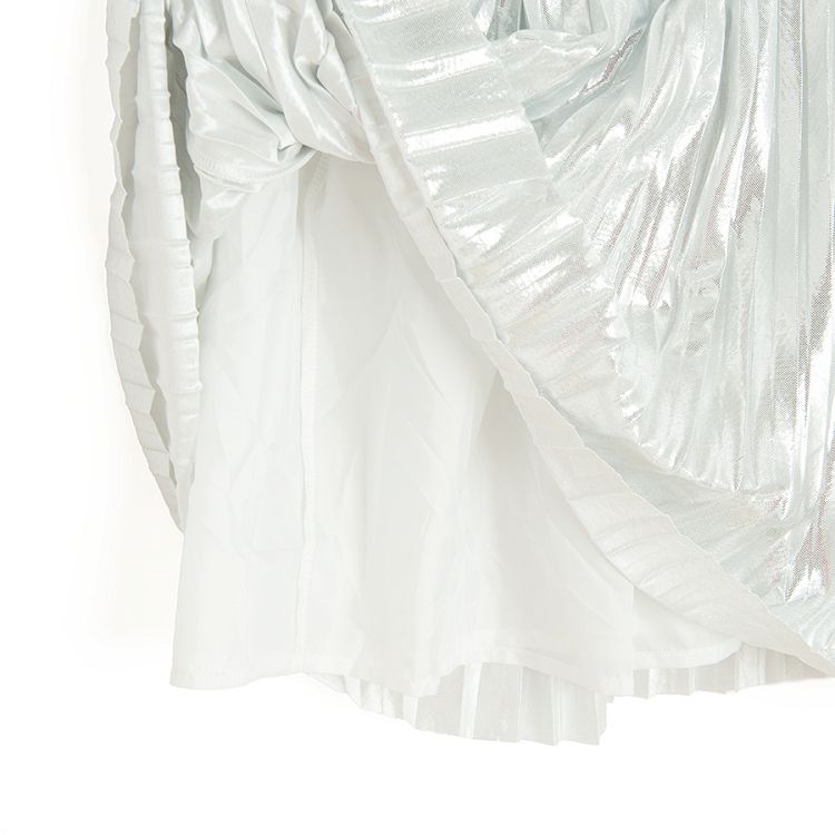 Silver pleated skirt