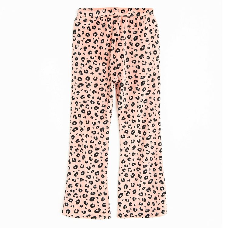 Pink animal print jogging set, sweatshirt and pants