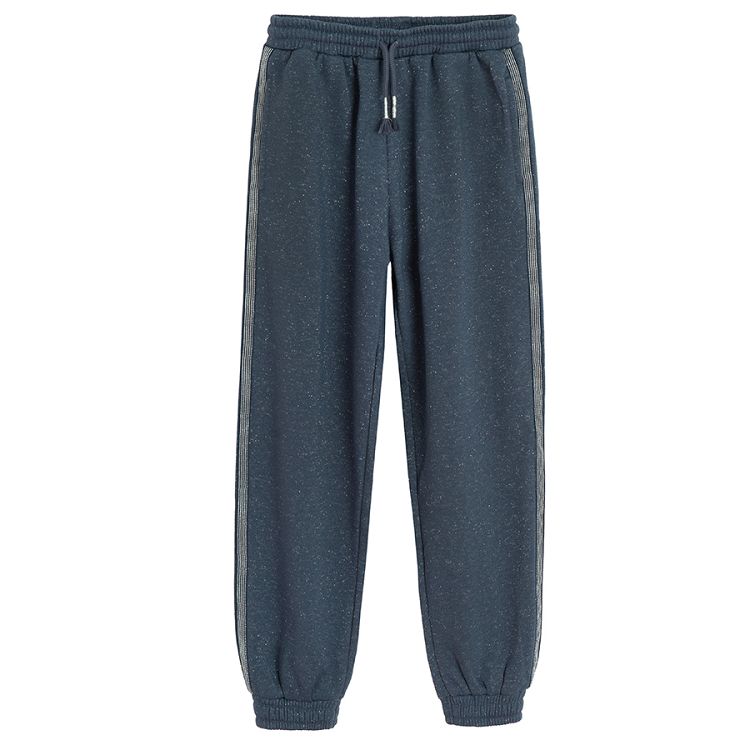 Dark grey jogging pants with side stripe