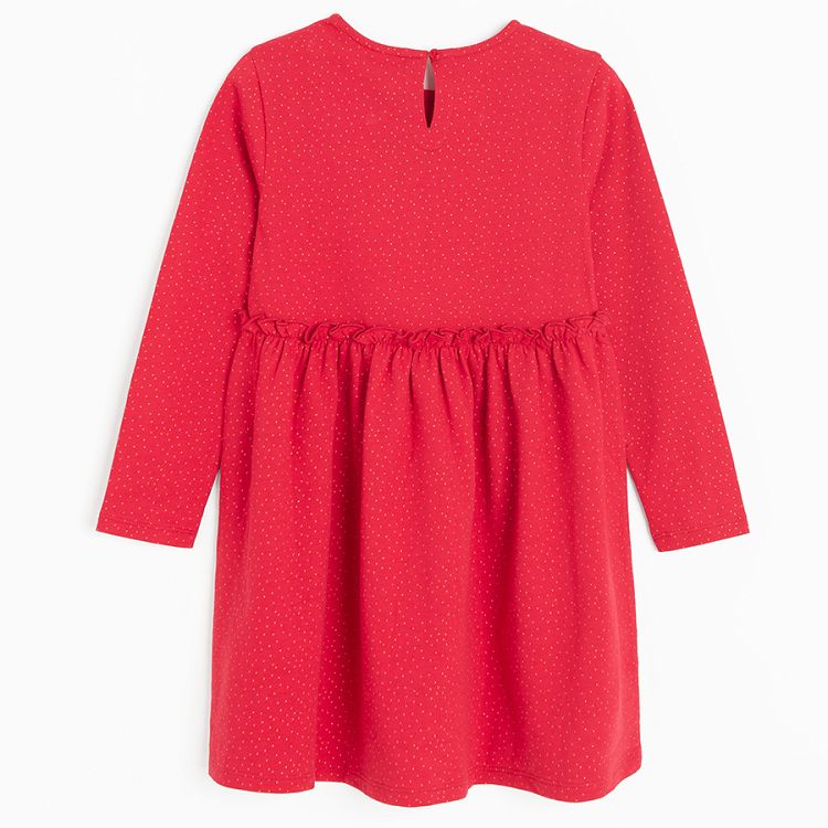 Red long sleeve dress