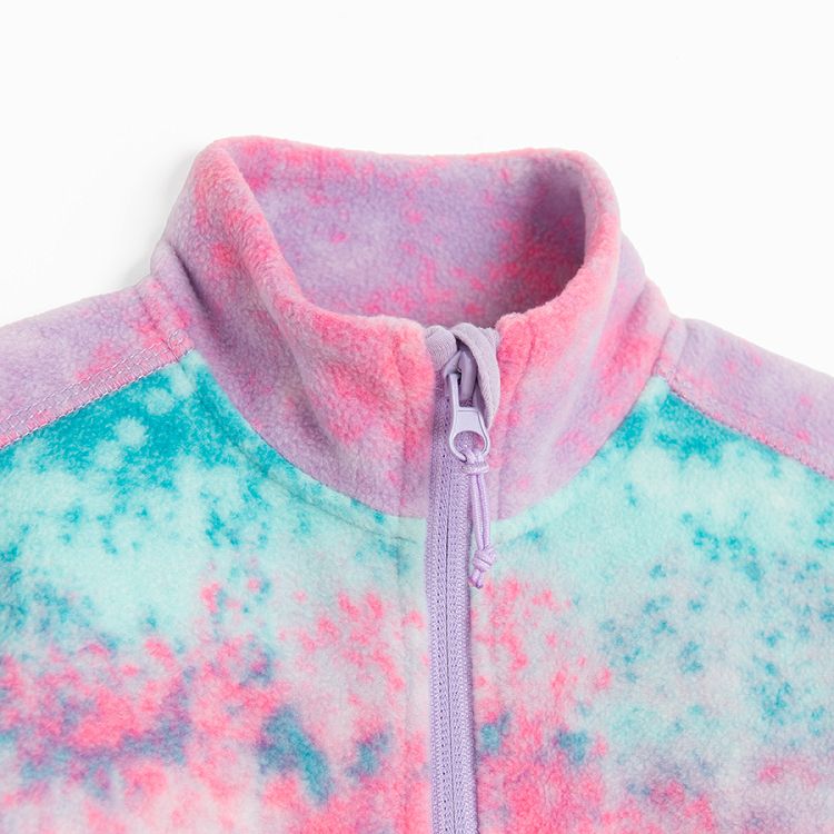 Tie Dye zip through sweatshirt