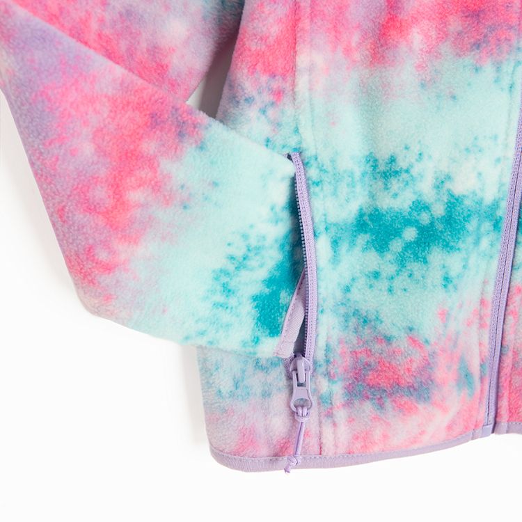 Tie Dye zip through sweatshirt