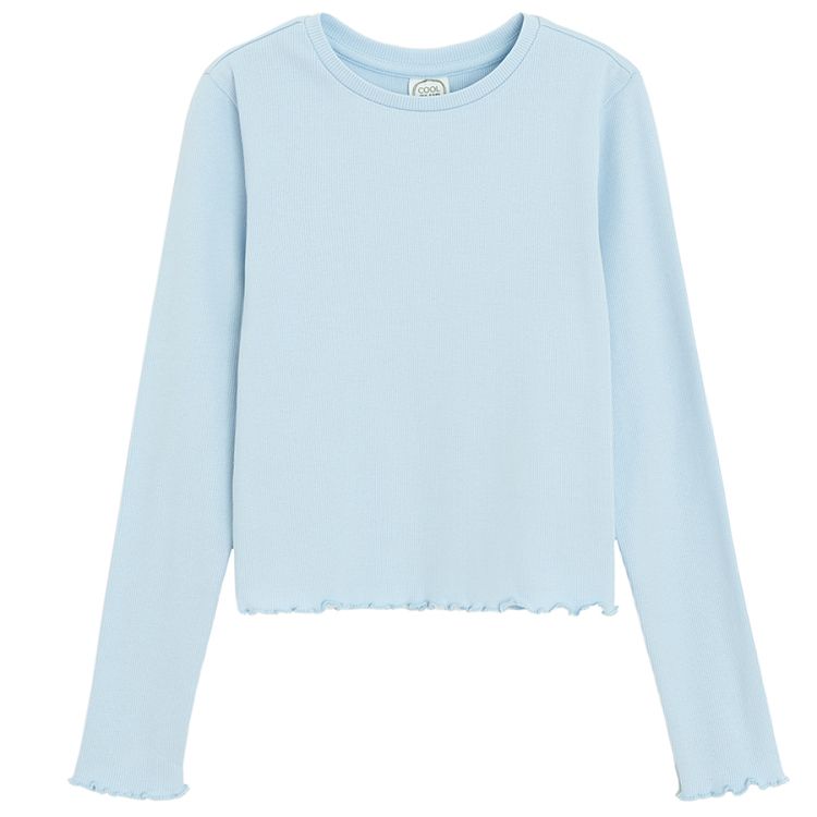 Light blue long sleeve blouse