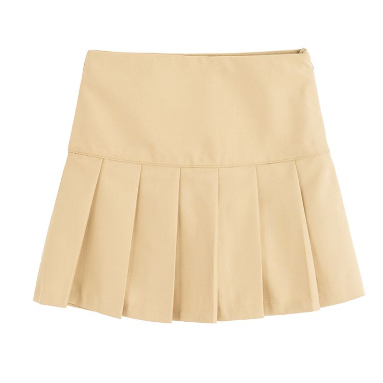 Beige pleated skirt