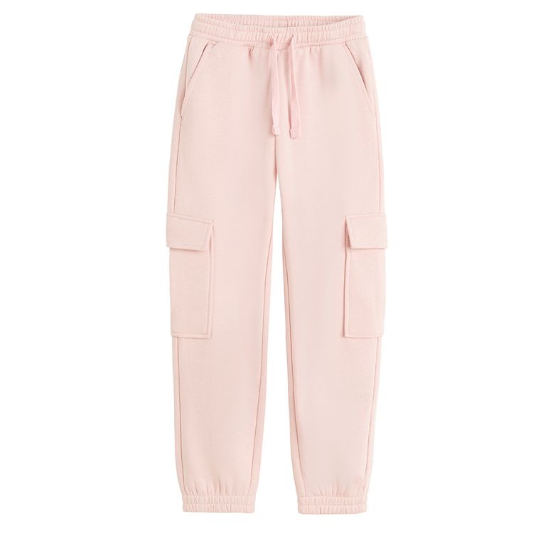 Pink cargo jogging pants