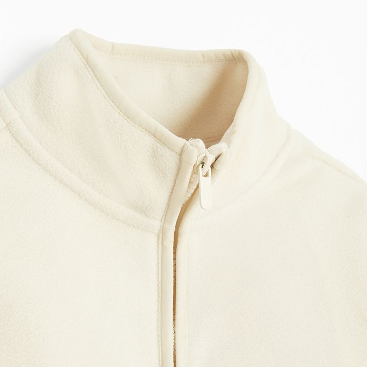 Ecru zip through sweatshirt