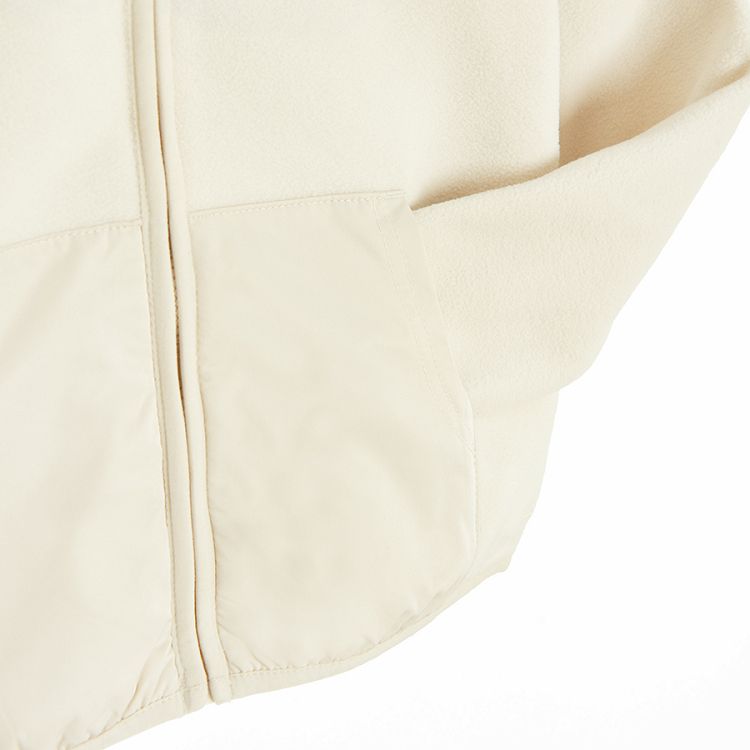 Ecru zip through sweatshirt