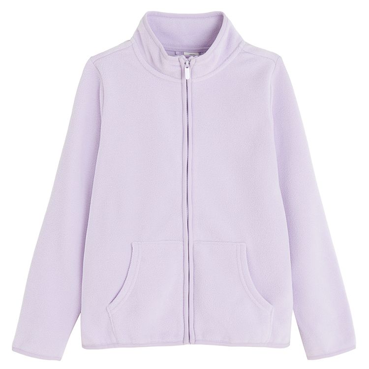 Dusty pink zip through sweatshirt