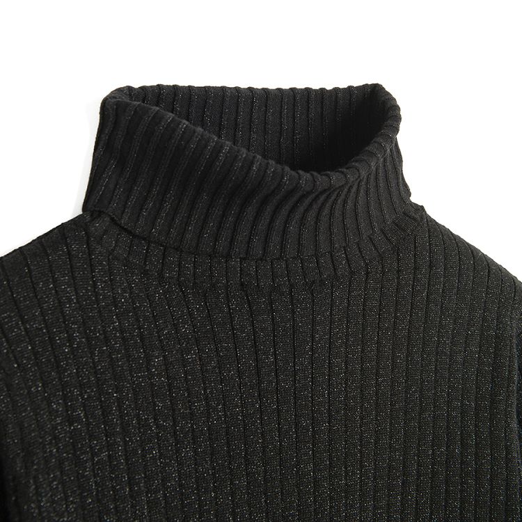 Black turtleneck blouse