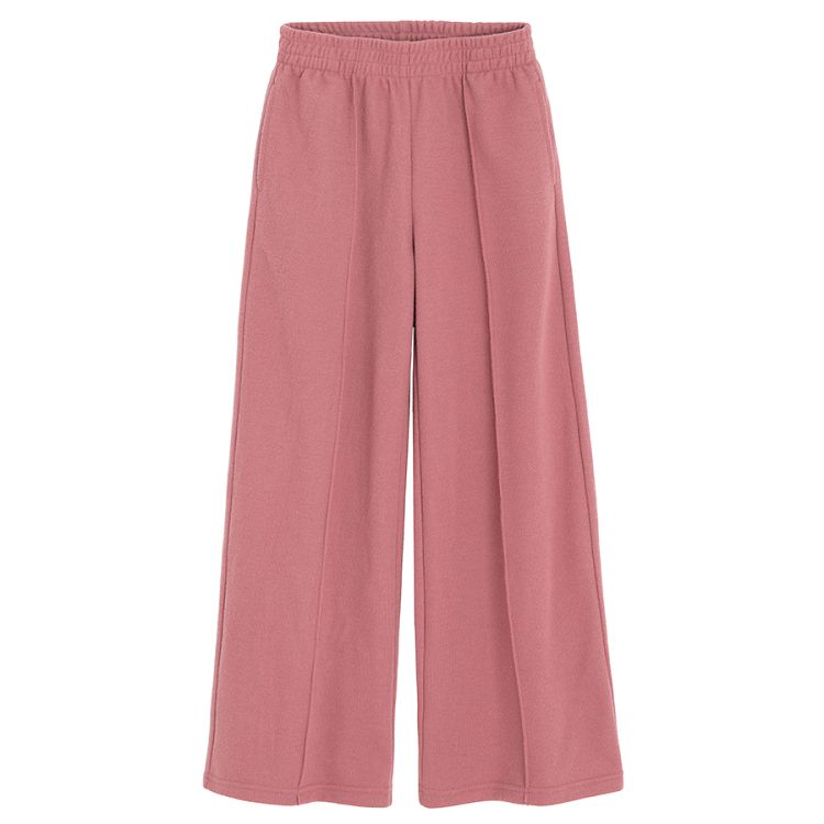 Pink wide leg jogging pants