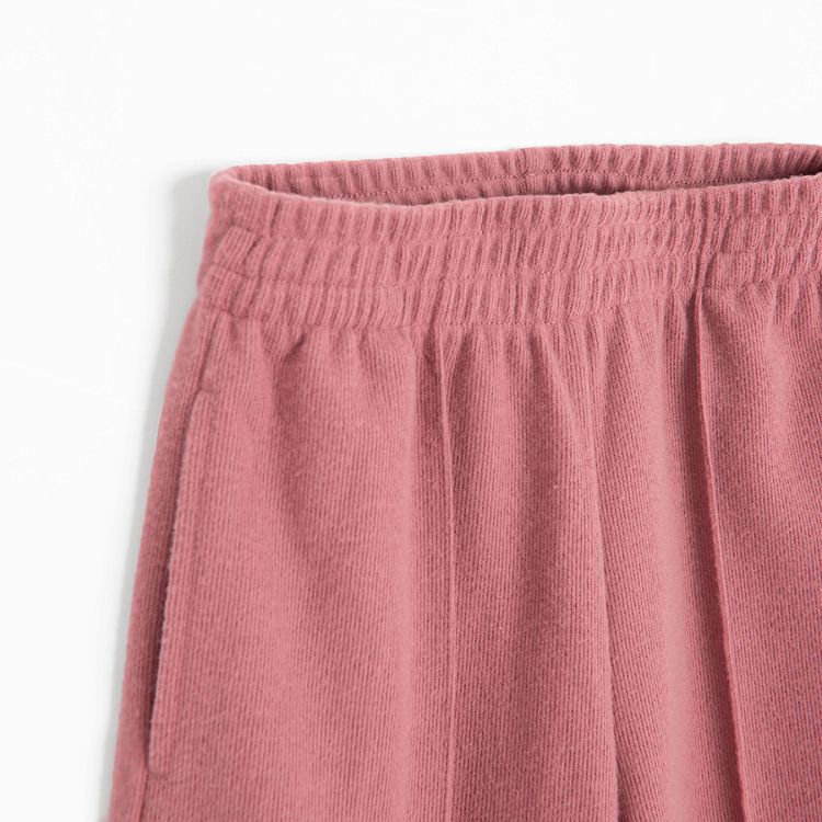 Pink wide leg jogging pants