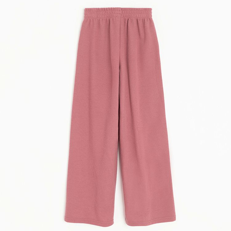 Pink wide leg jogging pants