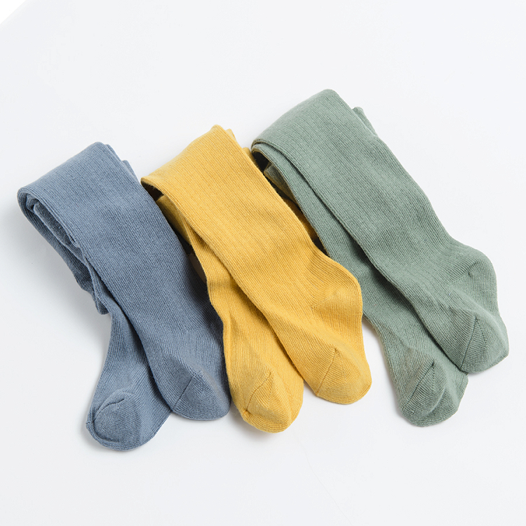 Blue yellow and khaki tights 3 pack