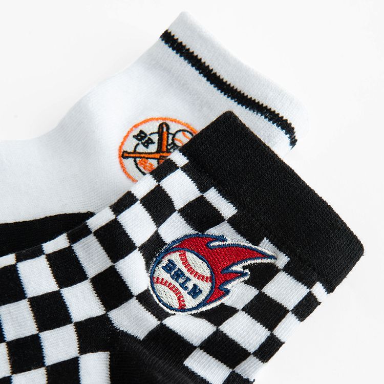 Ankle socks with balls print- 5 pack