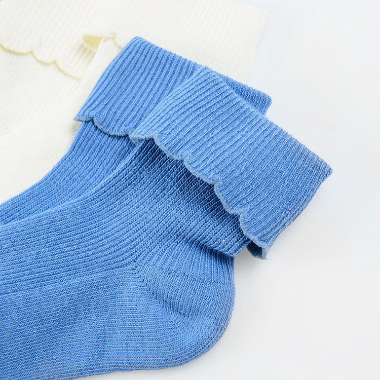 Light blue blue and white with stripes socks 3-pack