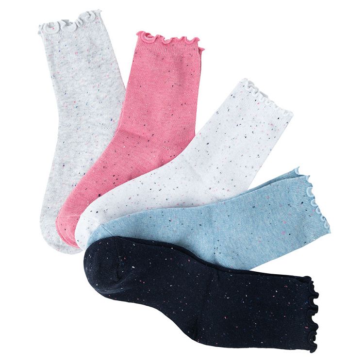 Multi color socks- 5 pack