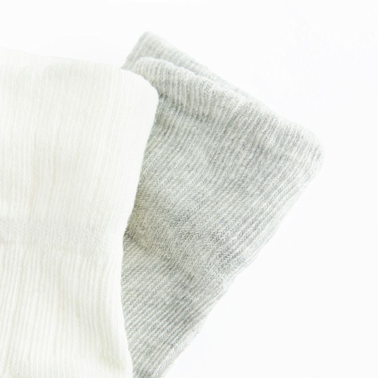 Pink, white, grey ribbed socks- 3 pack