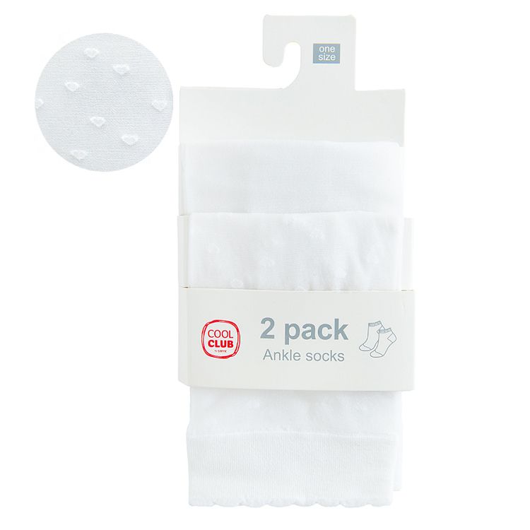 White ankle socks- 2 pack