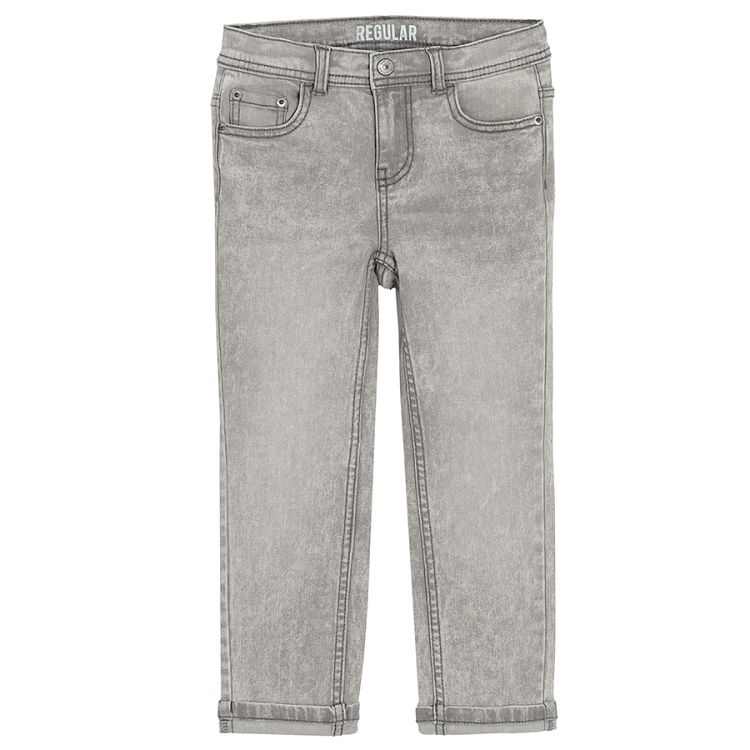 Light grey denim trousers