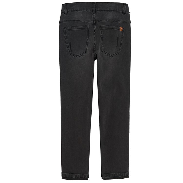 Black denim trousers