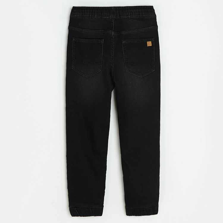 Black trousers with fleece lining