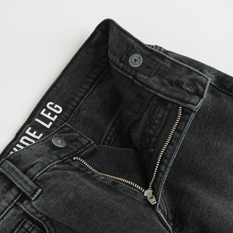 Dark grey denim trousers