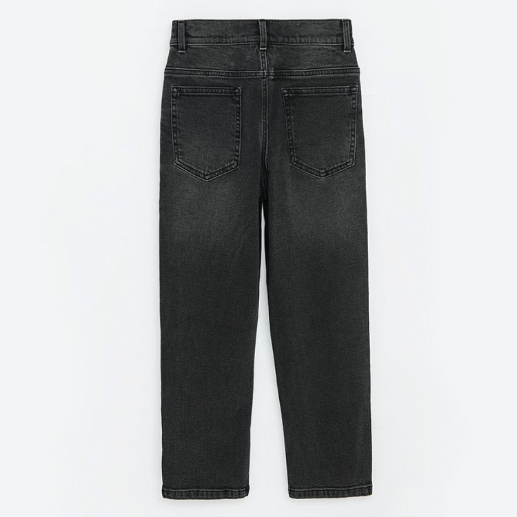 Dark grey denim trousers