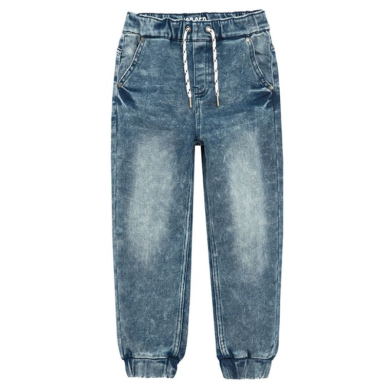 Denim pants with cord