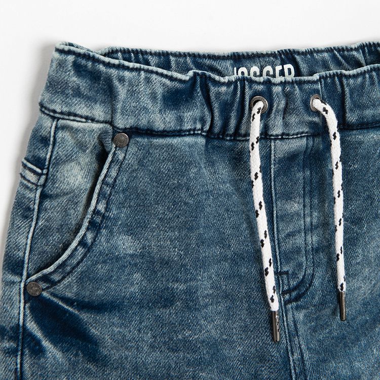 Denim pants with cord