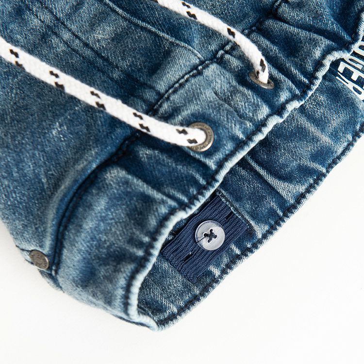 Denim pants with cord