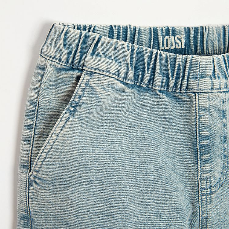 Denim pants with cord