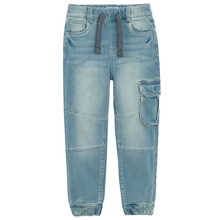 Denim pants with cord