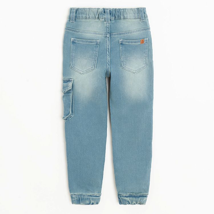 Denim pants with cord