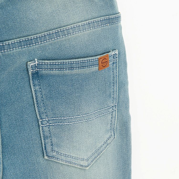 Denim pants with cord