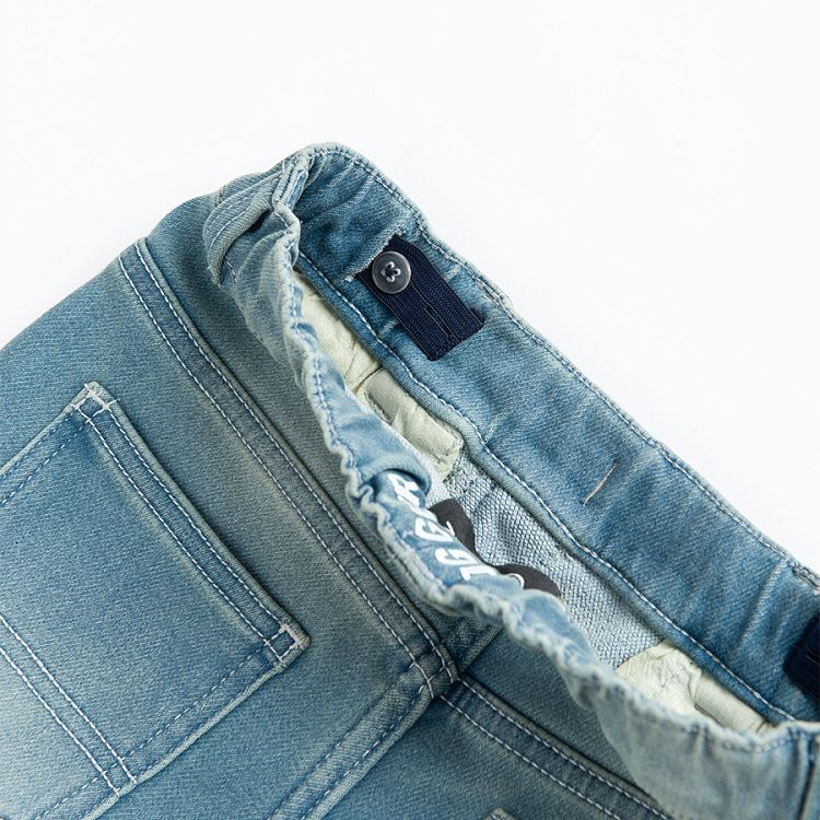 Denim pants with cord