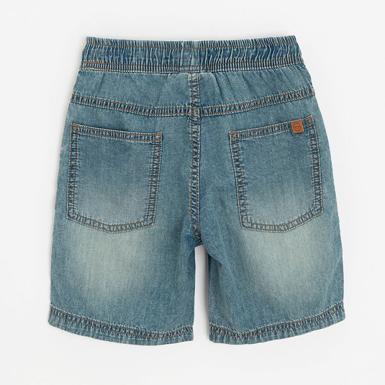 Denim shorts with cord