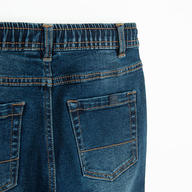 Denim pants with cord