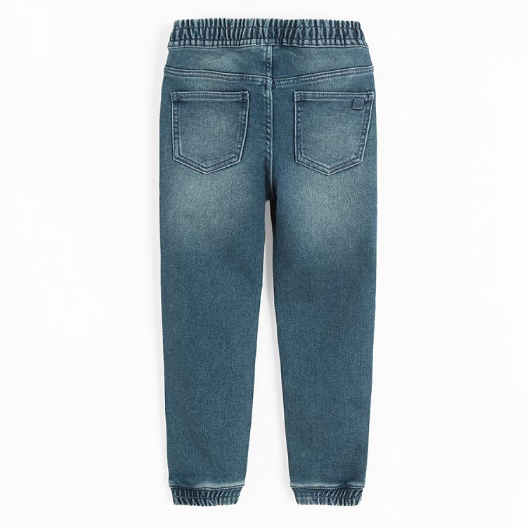 Blue denim trousers