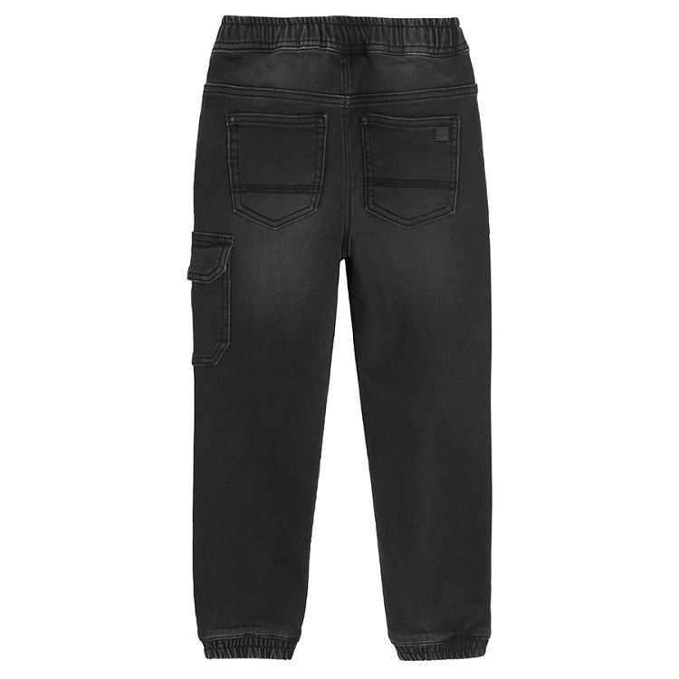 Black denim trousers