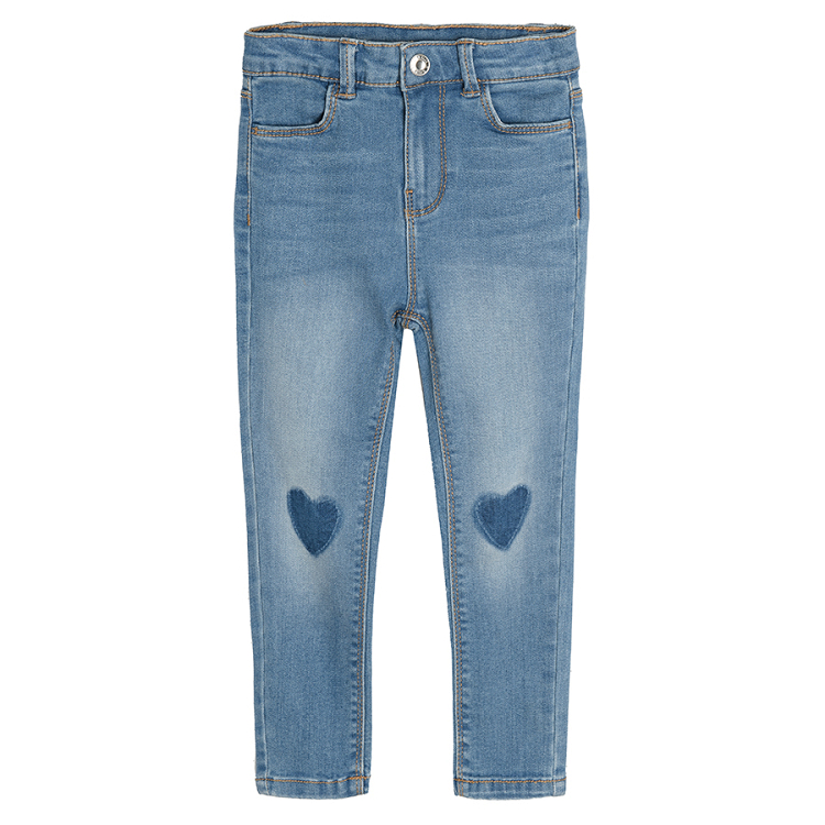 Denim hearts pants