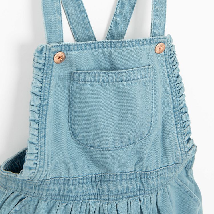 Denim dungaree skirt