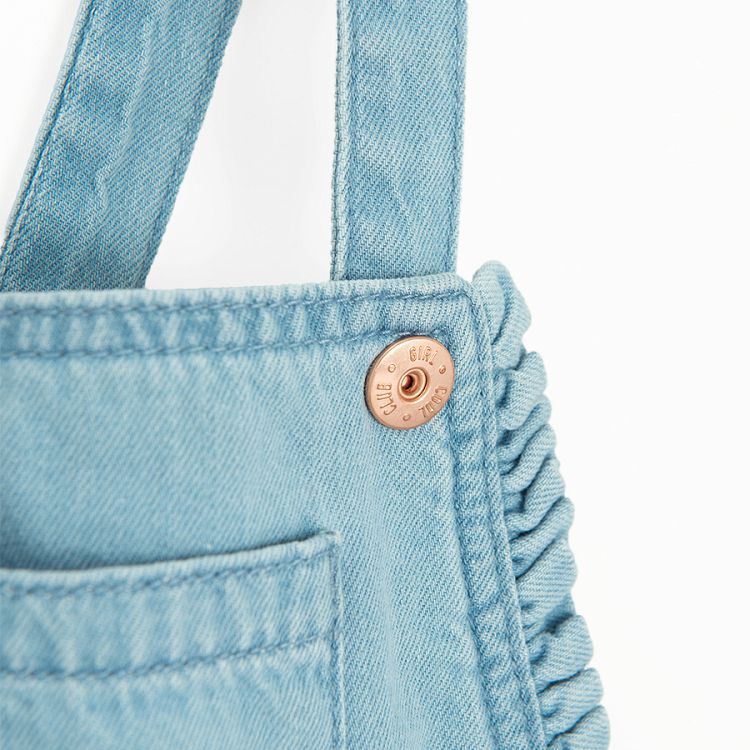 Denim dungaree skirt