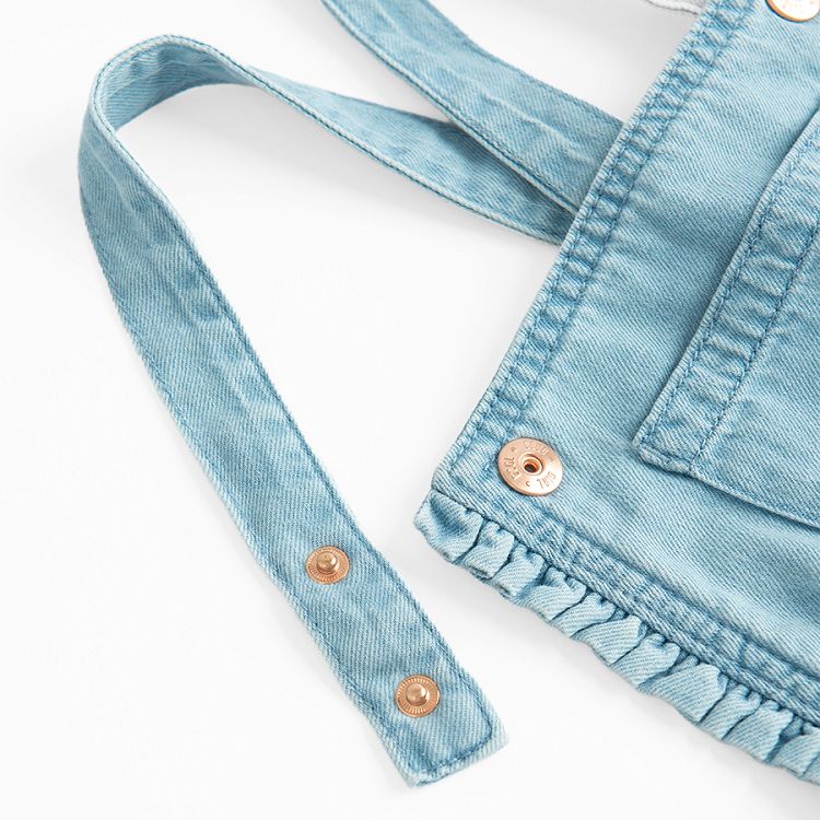 Denim dungaree skirt